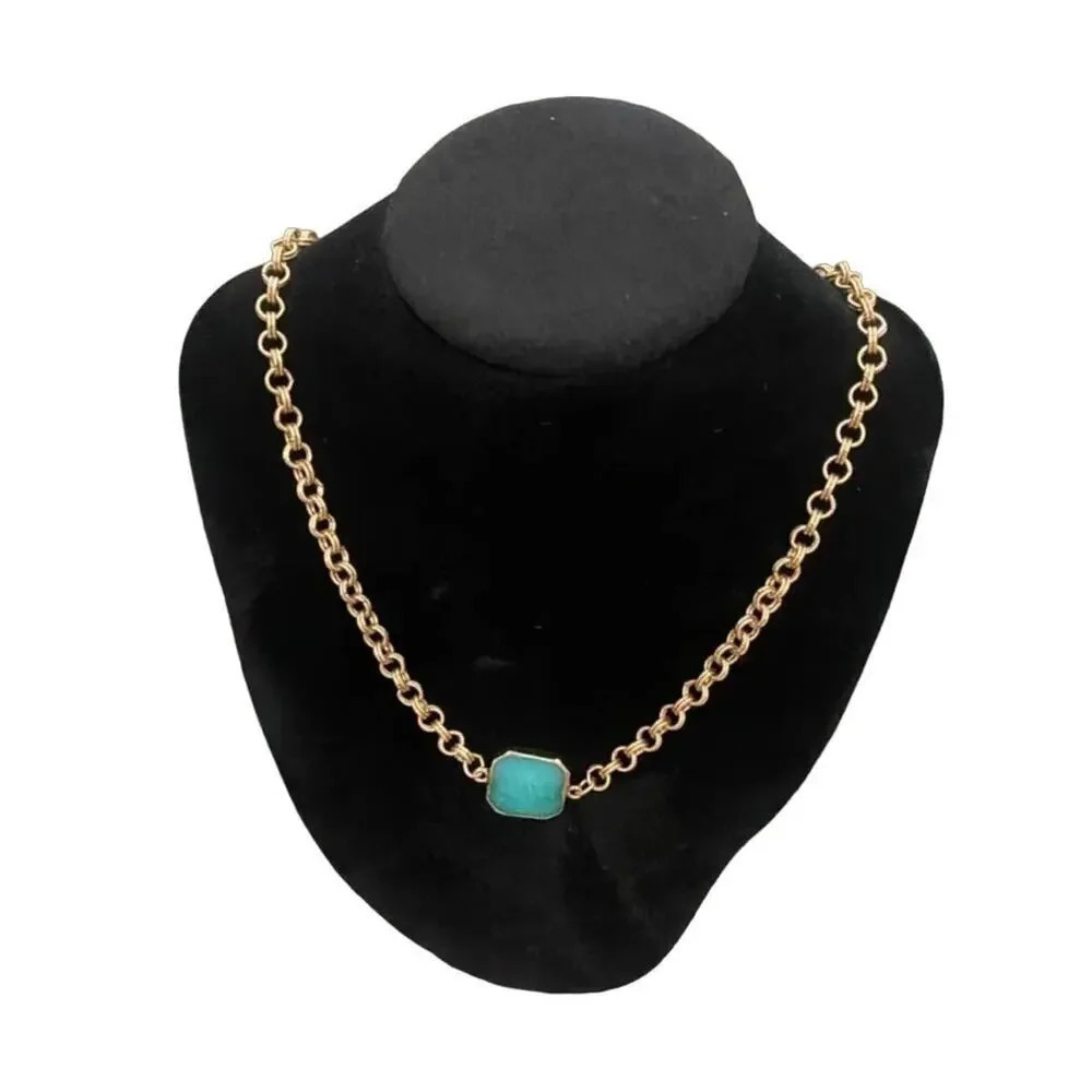 NEW Melrose & Market Turquoise and Gold Tone Necklace